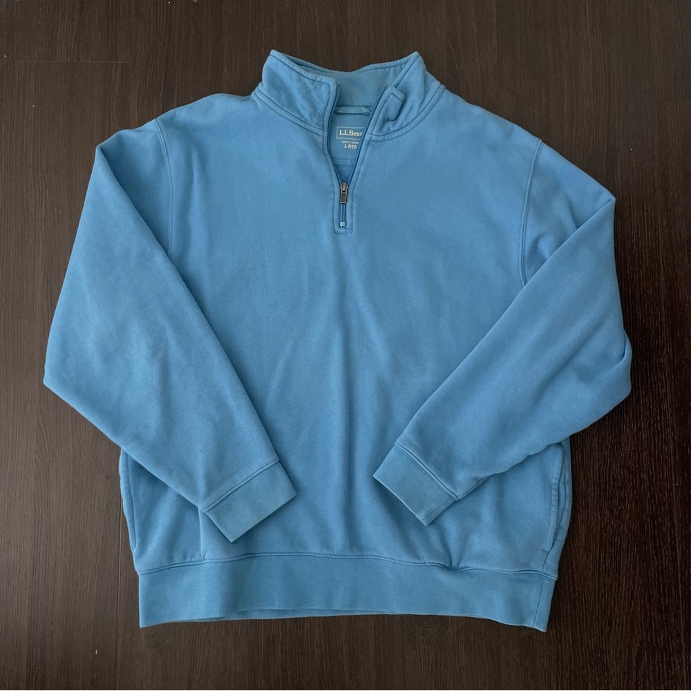 Vintage L.L. Bean Blue Half-Zip Sweater